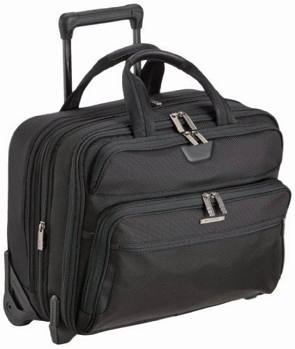 Briggs & Riley @Work Luggage Expandable Rolling Brief, Black, One Size