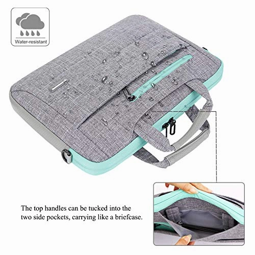 BRINCH 15-15.6 Inch Multi-Functional Suit Fabric Portable Laptop Sleeve Case Shoulder Messenger Bag