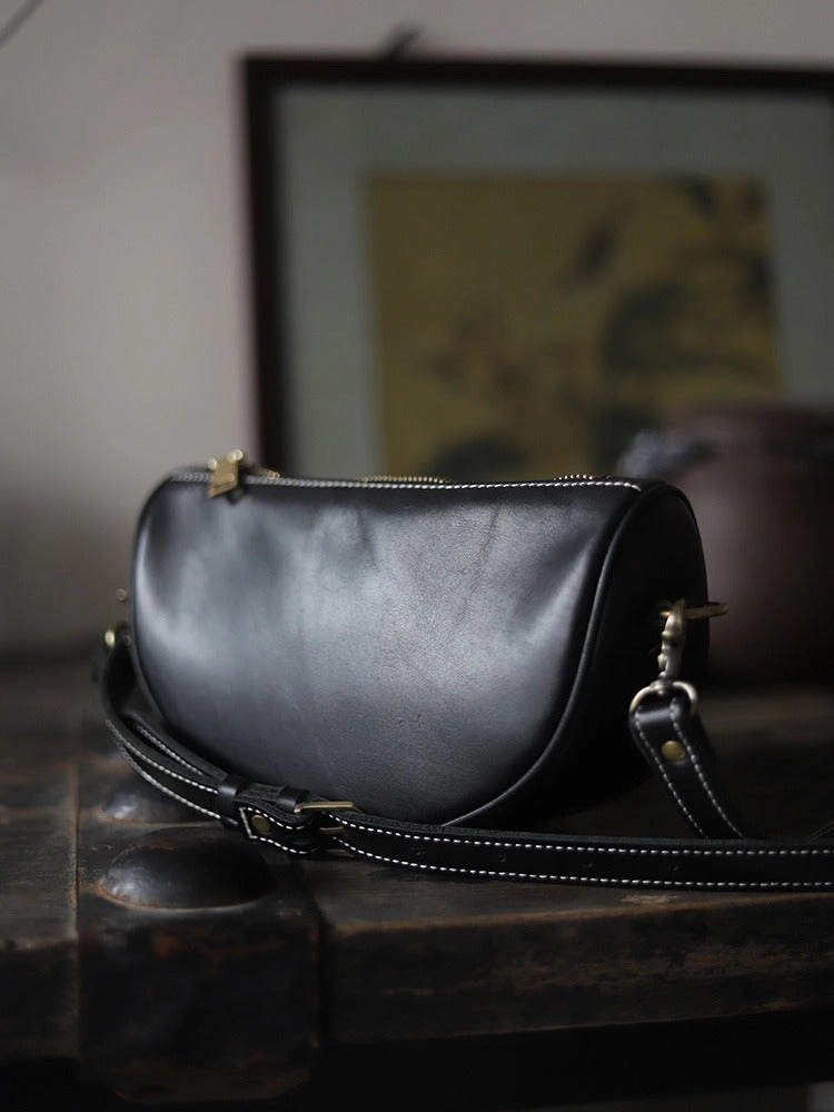 Brown LEATHER Saddle Side Bags WOMEN Contrast SHOULDER BAGs Small Crossbody Purse FOR WOMEN