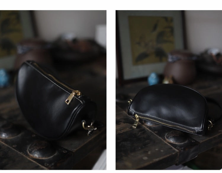 Brown LEATHER Saddle Side Bags WOMEN Contrast SHOULDER BAGs Small Crossbody Purse FOR WOMEN