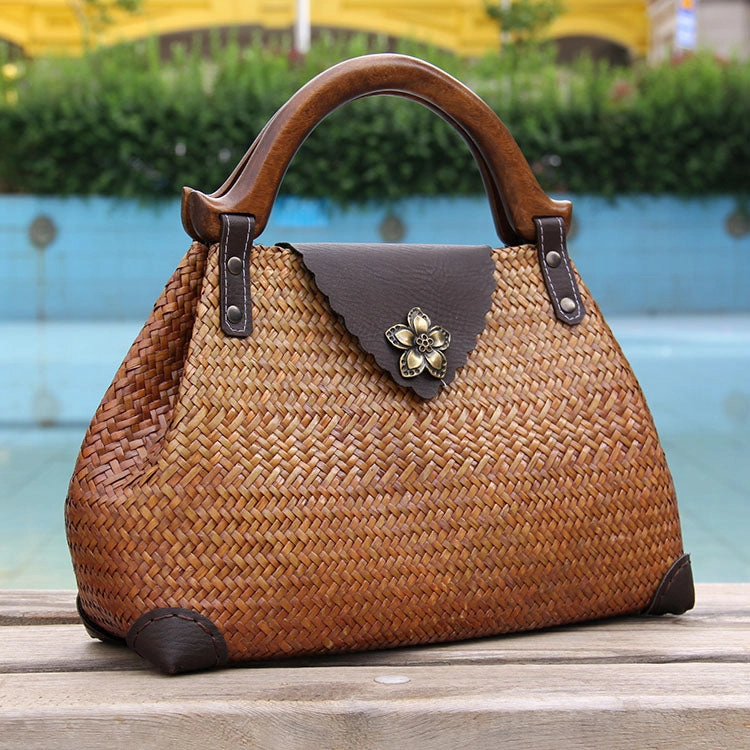 Brown Vintage Leather Ladies Satchel Handbag Black Shoulder Bag Purse for Women