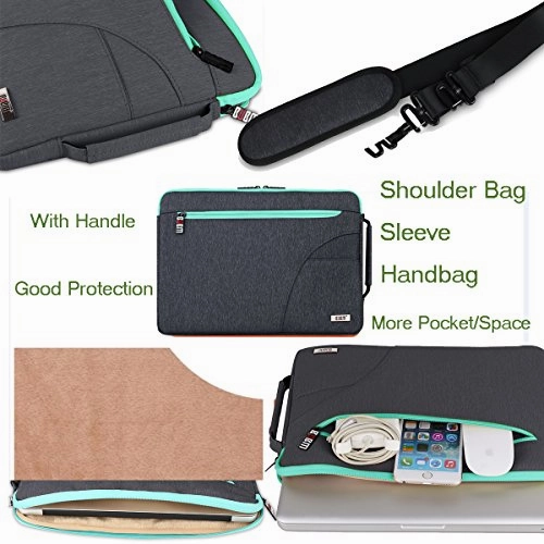 BUBM Travel 13.3 inch Laptop Shoulder Bag Compatible for 12inch New MacBook Pro Retina Air 12.9