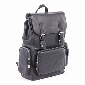Bugatti Sartoria Top Grain Leather Backpack, Leather, Black