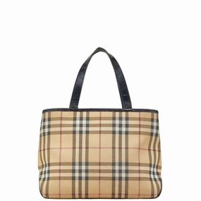 Burberry   Canvas Leather Handbag (Pre-Owned)