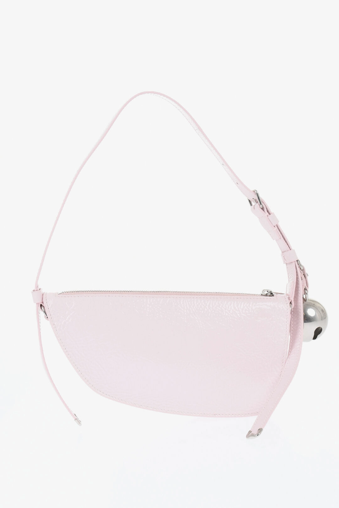 Burberry Crakle Leather Shield Sling Shoulder Bag With Maxi Charm