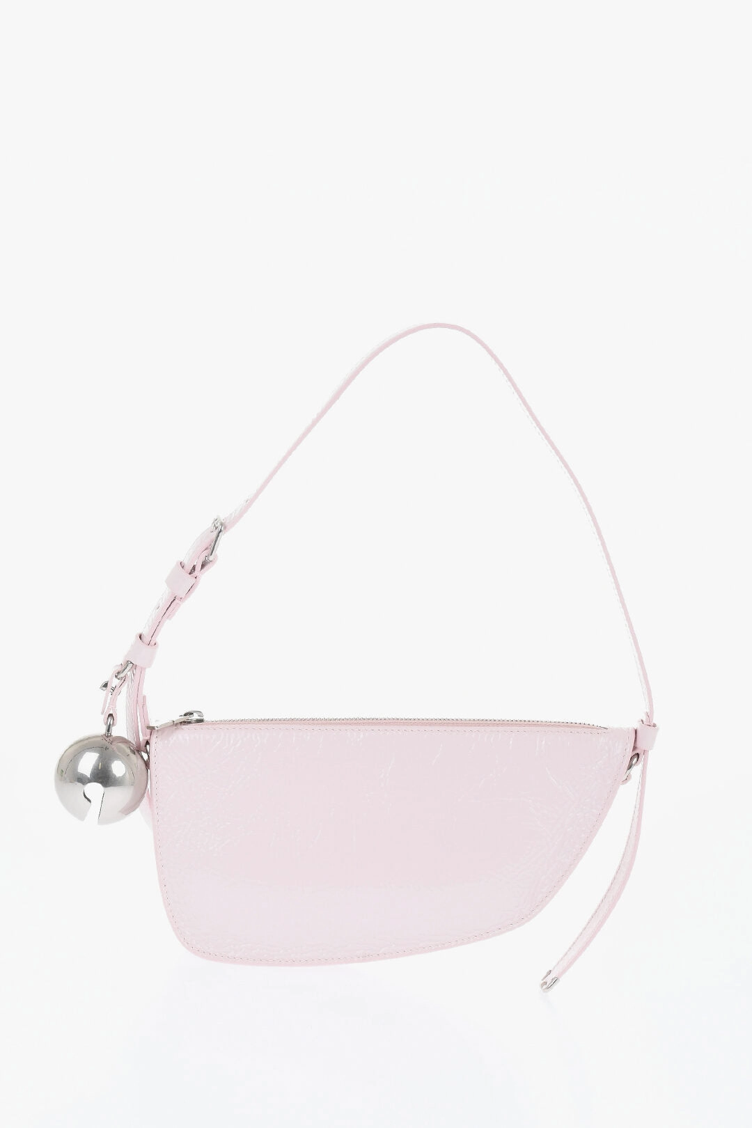 Burberry Crakle Leather Shield Sling Shoulder Bag With Maxi Charm