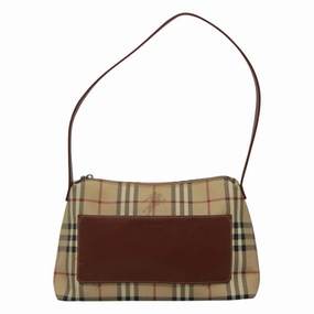 Burberry Haymarket Canvas Shoulder Bag (Pre-Owned)