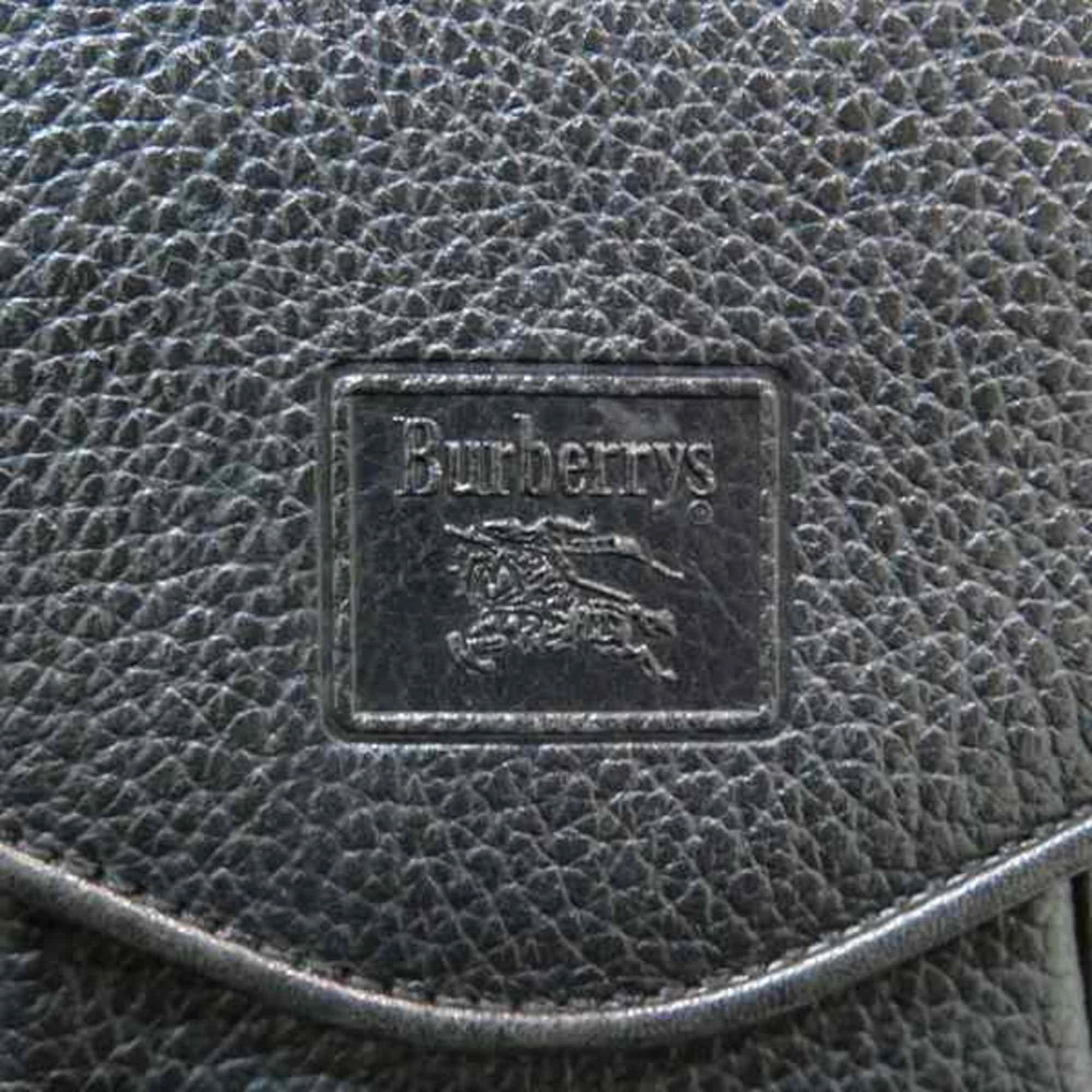 Burberry  Leather Canvas Shoulder Bag (Pre-Owned)