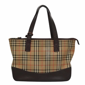 Burberry Nova Check Canvas Shoulder Bag (Pre-Owned)