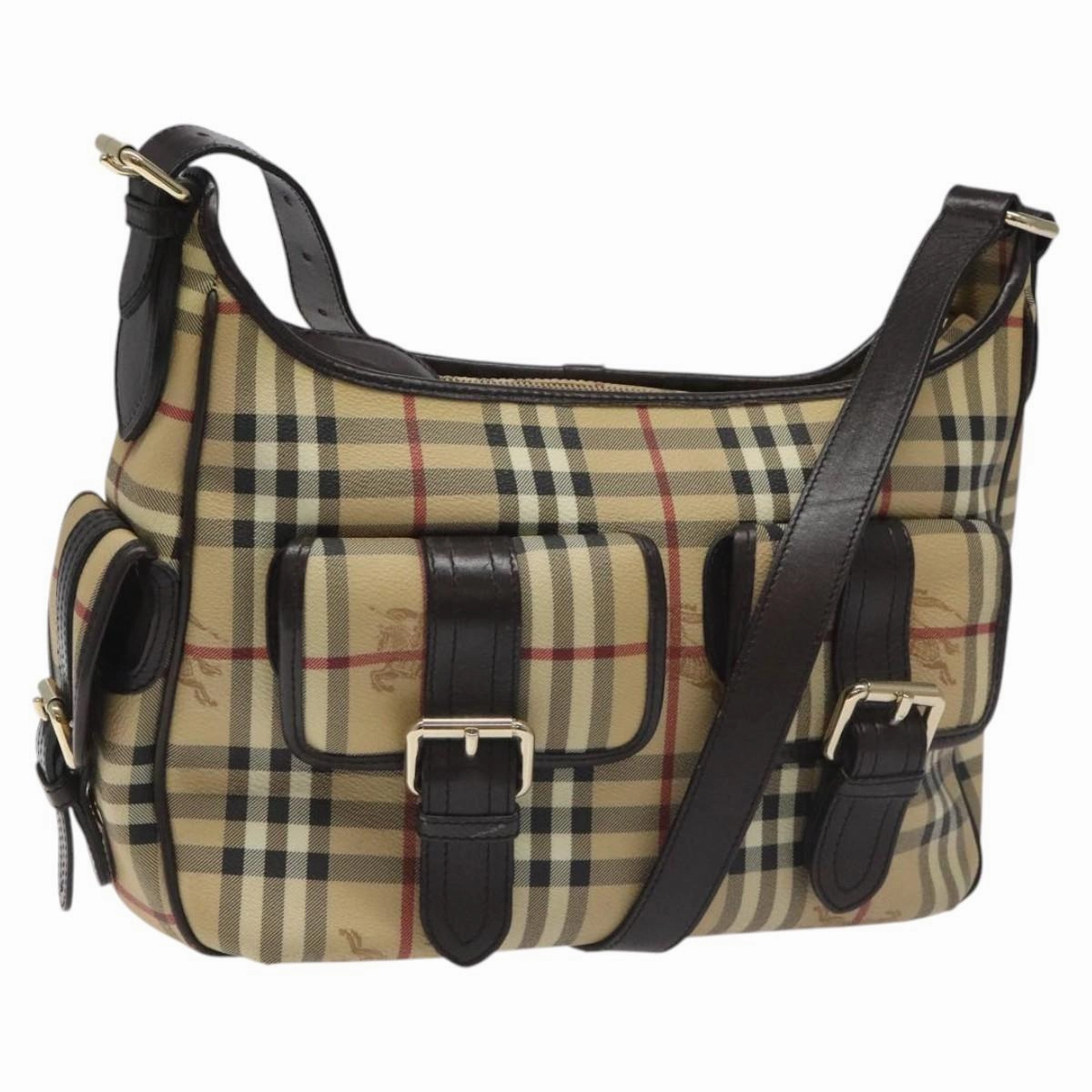 Burberry Nova Check Canvas Shoulder Bag (Pre-Owned)