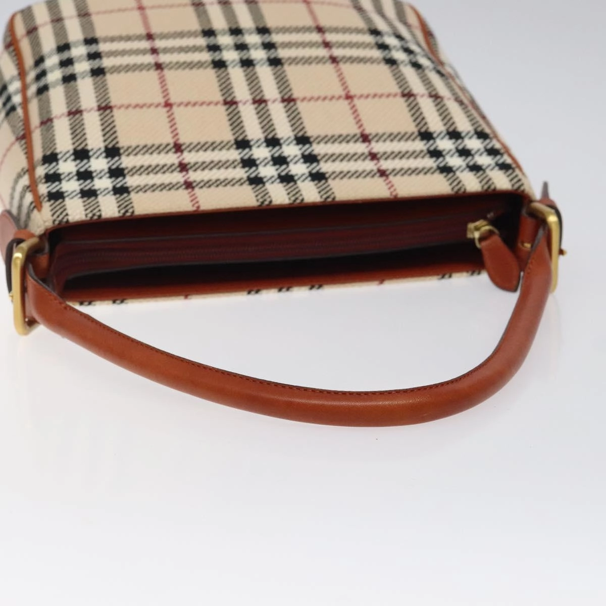 Burberry Nova Check Wool Shoulder Bag (Pre-Owned)