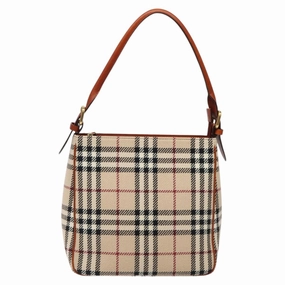 Burberry Nova Check Wool Shoulder Bag (Pre-Owned)