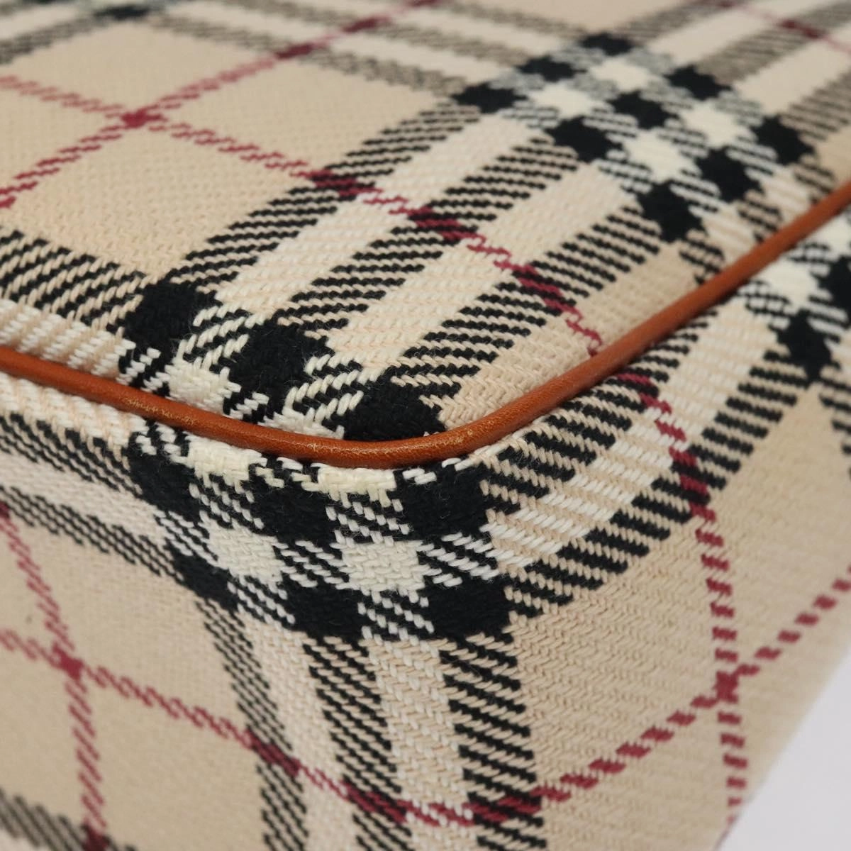 Burberry Nova Check Wool Shoulder Bag (Pre-Owned)