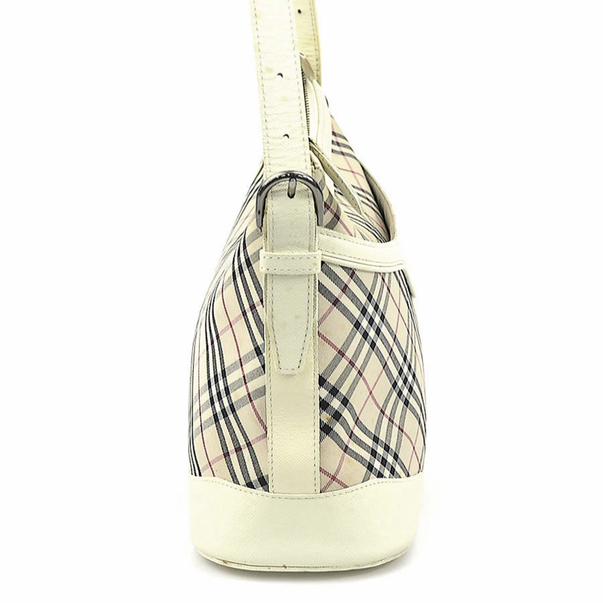 Burberry  Off- Canvas Leather Shoulder Bag (Pre-Owned)
