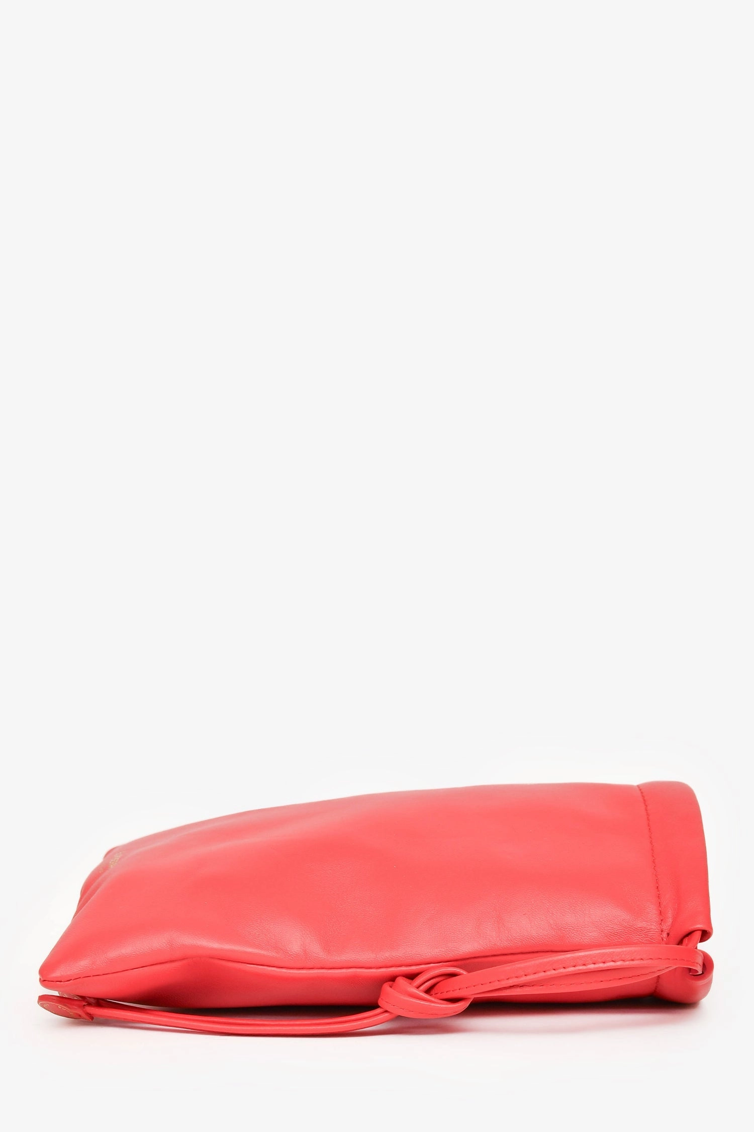 Burberry Red Leather Small Drawcord Pouch Crossbody Bag