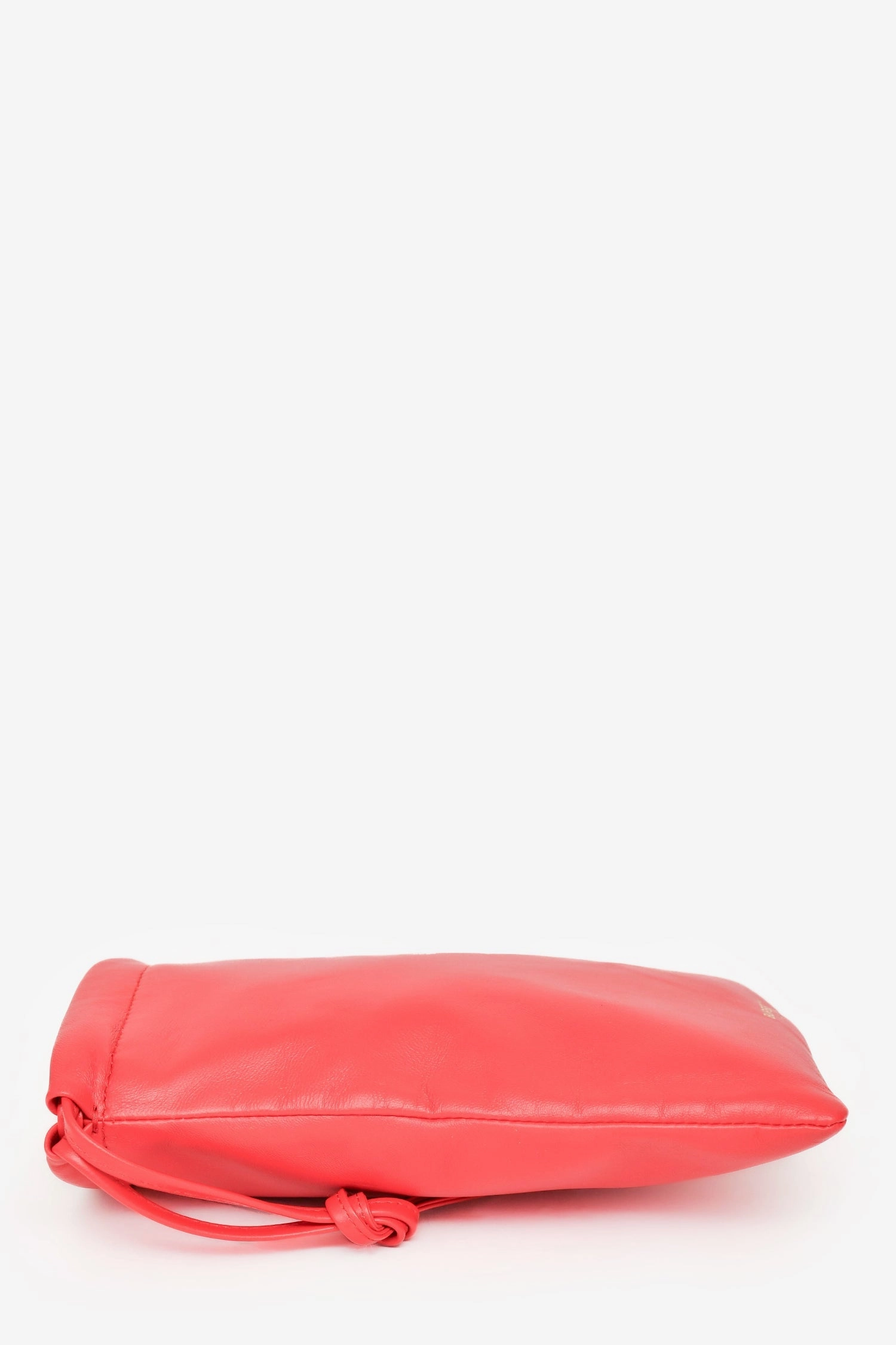 Burberry Red Leather Small Drawcord Pouch Crossbody Bag
