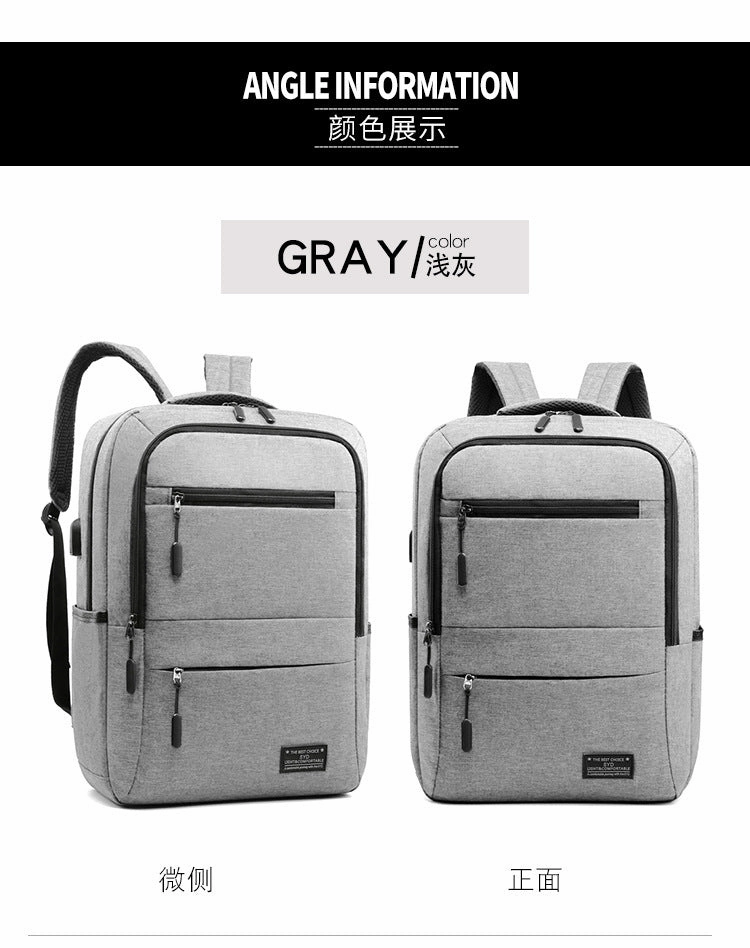 Business casual shoulder backpack USB charging large capacity bag outdoor line bag men and women new computer bag