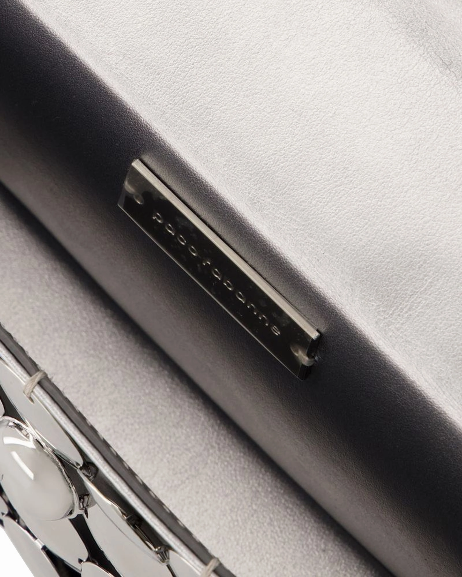 Button Baguette Crossbody  - Paco Rabanne - Silver