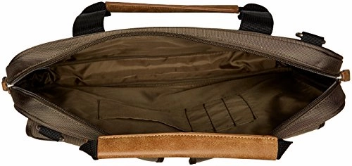 Buxton Men's Expedition Ii Trekker Laptop Brief, Olive