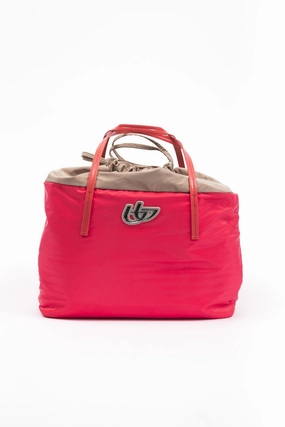 BYBLOS Elegant Fabric and Patent Shopper Women's Tote