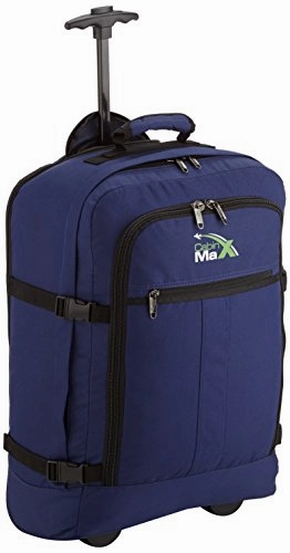 Cabin Max Lyon Carry On Bag with Wheels - 22x14x9 Very Lightweight at Just 3.7lbs 44L - Carry On