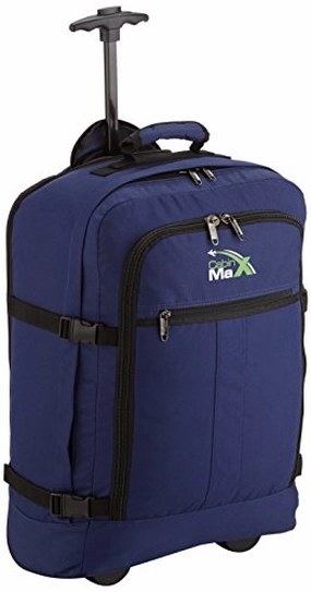 Cabin Max Lyon Carry On Bag with Wheels - 22x14x9 Very Lightweight at Just 3.7lbs 44L - Carry On