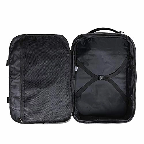 Cabin Max? Metz XL Expandable Lightweight Backpack for Men and Women - cabin bag 22x14x9 55L capacity - Approved for Most Major Airlines! (Black/Grey)