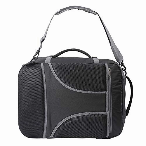 Cabin Max? Metz XL Expandable Lightweight Backpack for Men and Women - cabin bag 22x14x9 55L capacity - Approved for Most Major Airlines! (Black/Grey)