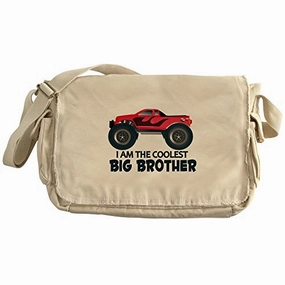 Cafepress - Coolest Big Brother - Truck - Unique Messenger Bag, Canvas Courier Bag