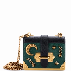 Cahier Crossbody Bag Embellished Leather Micro