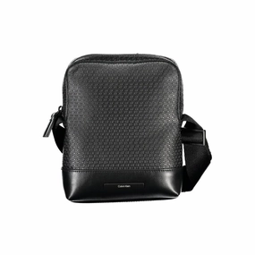 Calvin Klein Elegant Black Shoulder Bag with Contrasting Men's Accents
