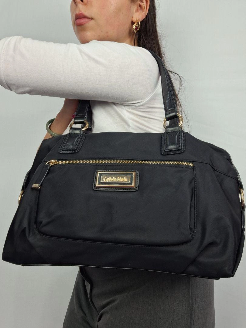 Calvin Klein Everyday Stylish Black and Gold Bag