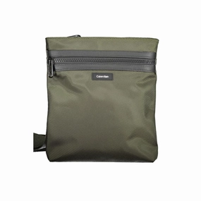 Calvin Klein Green Polyester Shoulder Men's Bag