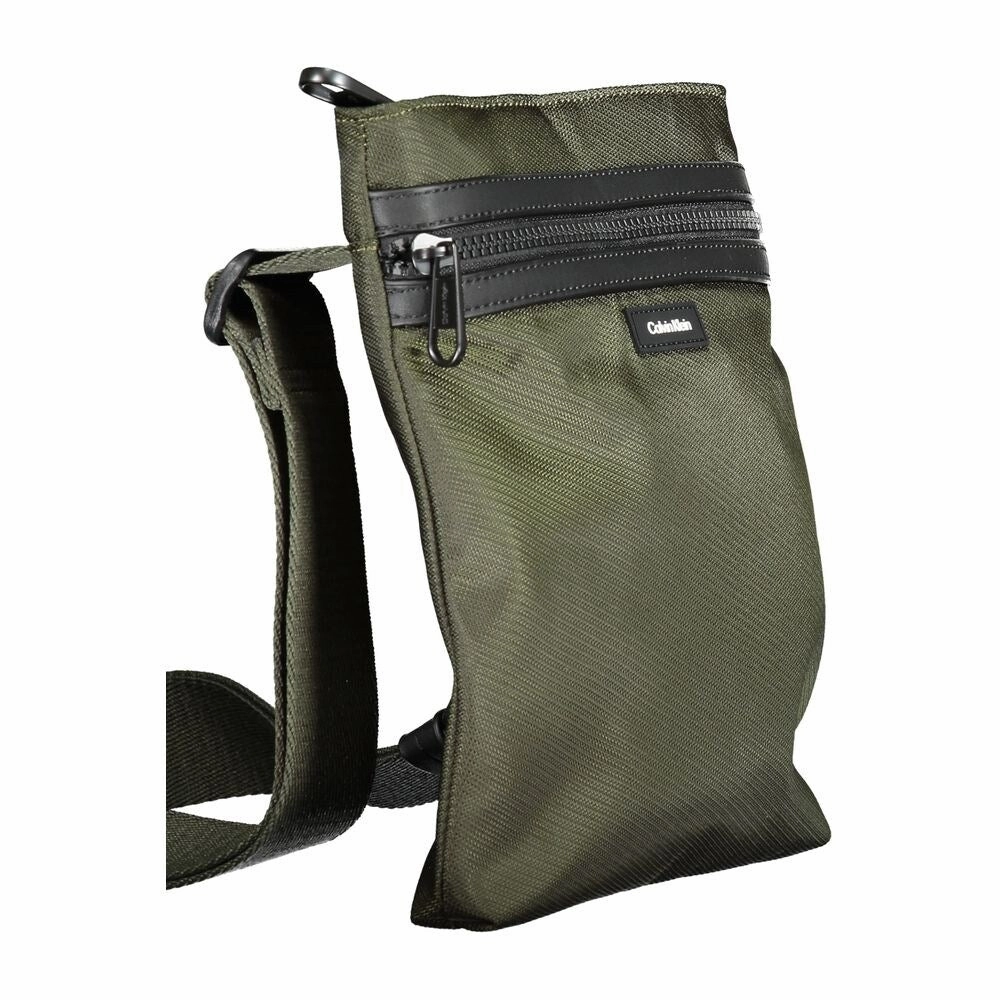Calvin Klein Green Polyester Shoulder Men's Bag