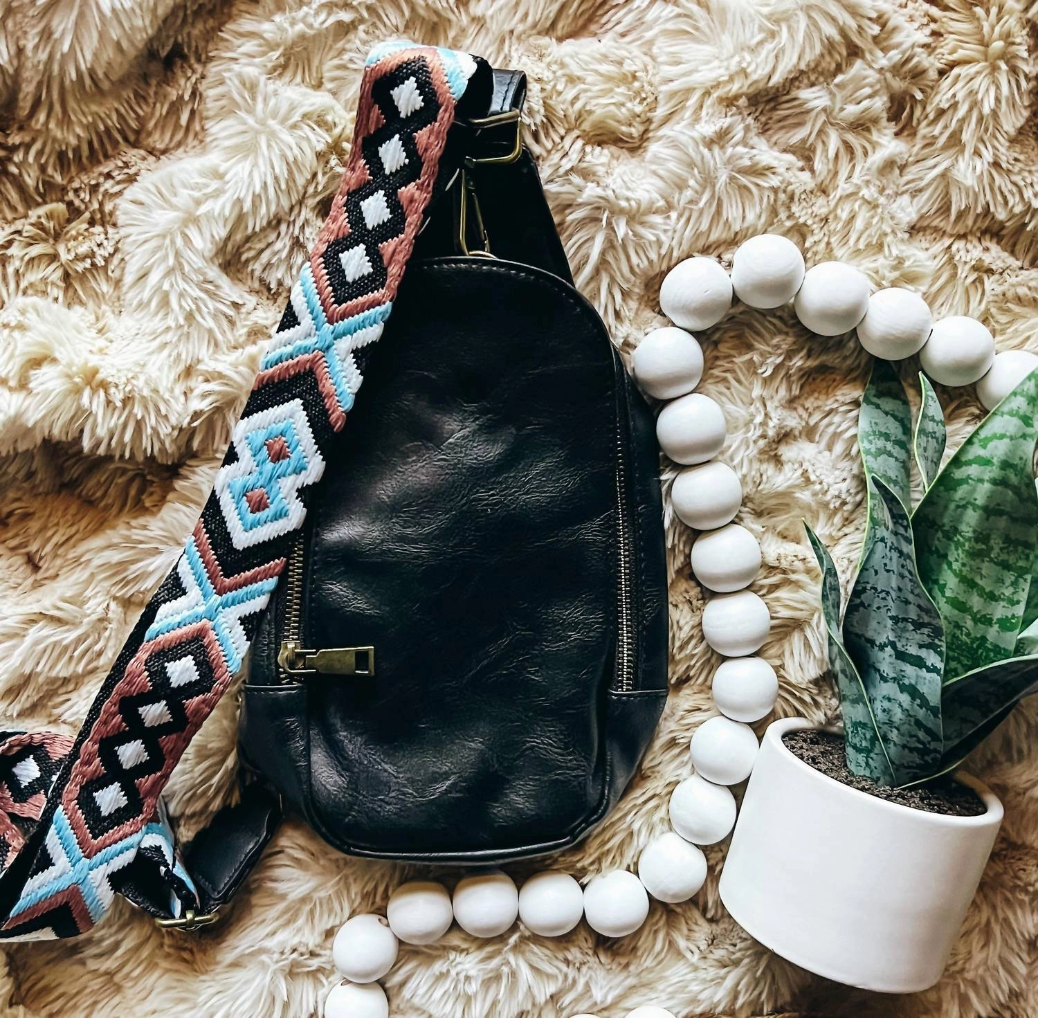 Camille Crossbody Sling Bag In Black