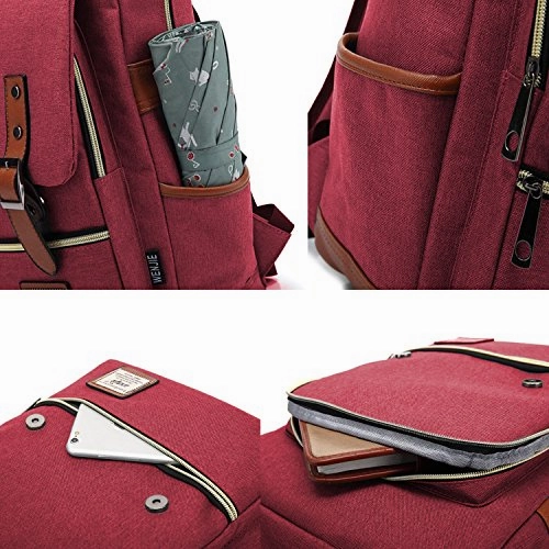 Canvas Backpack - school backpack,Lightweight Laptop Backpack, Vintage Travel Backpack with Laptop Sleeve, School Working Hiking
