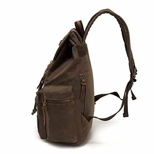 Canvas Backpack, P.KU.VDSL-AUGUR Series Vintage Canvas Backpack, Hiking Daypacks, Computers