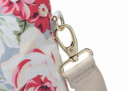 Canvaslove Blue Rose Pattern Laptop Tote Bag 13 Inch Waterproof Laptop Messenger Shoulder Bag