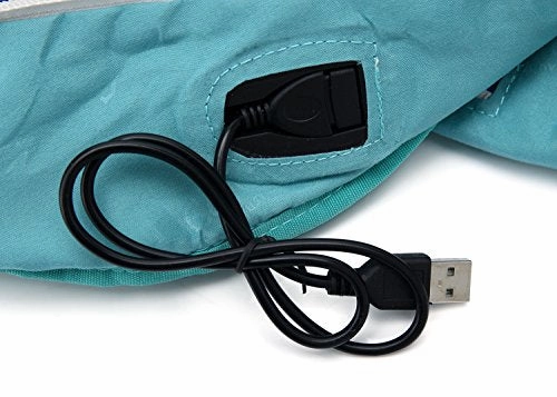 Canvaslove Rose Blue Canvas Waterproof Laptop Backpack With Massage Cushion Straps And Usb Charging