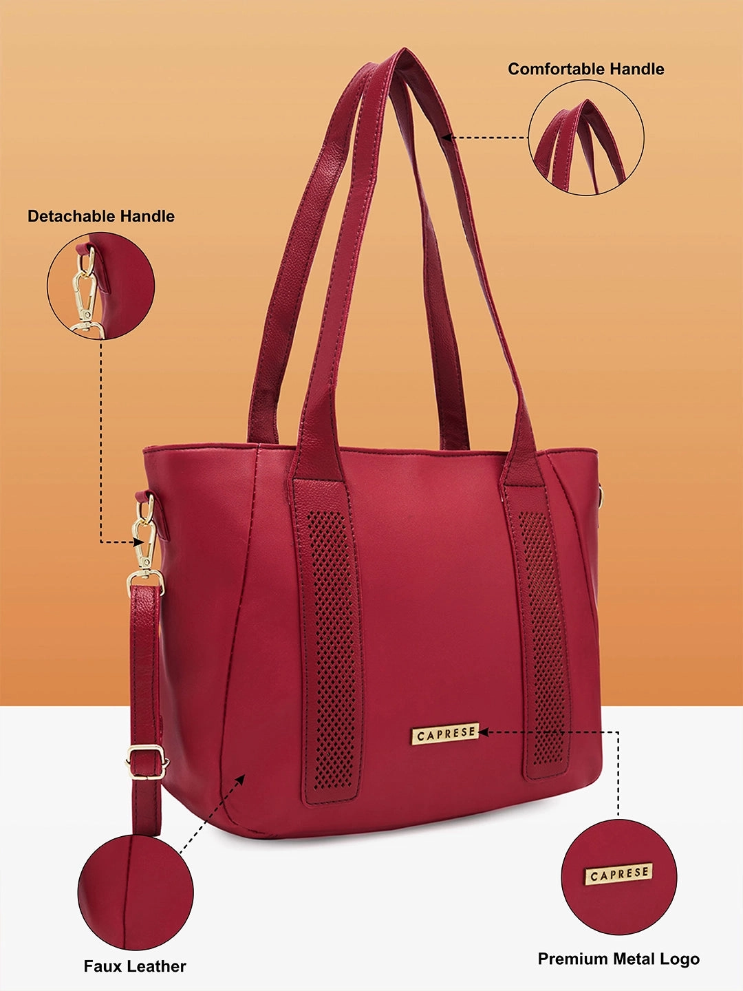 Caprese Aria Medium Plum Satchel Bag