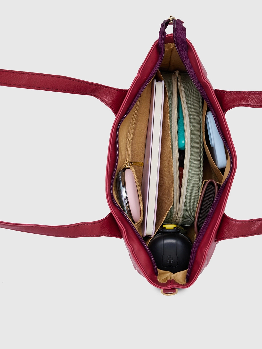 Caprese Aria Medium Plum Satchel Bag