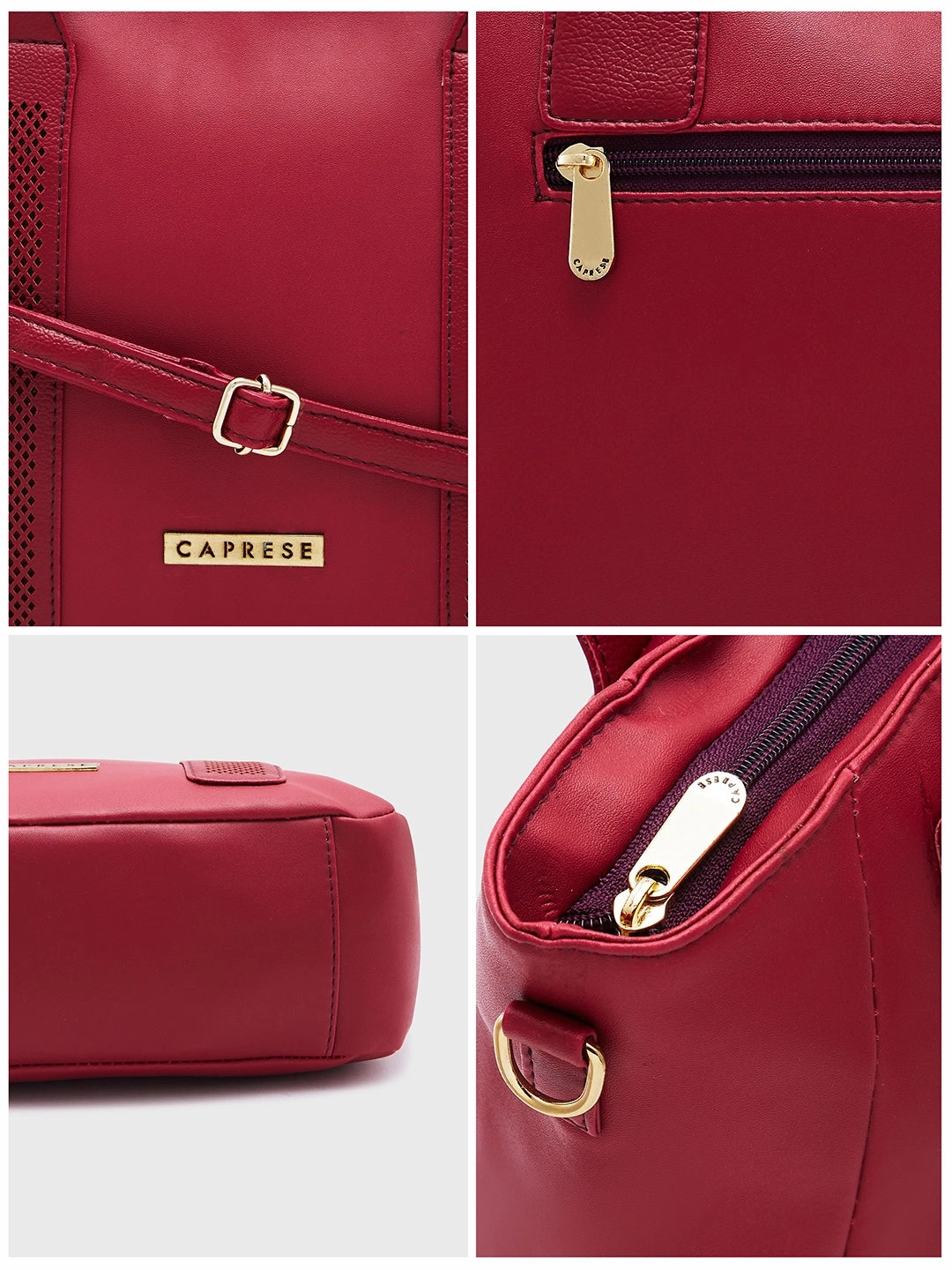 Caprese Aria Medium Plum Satchel Bag