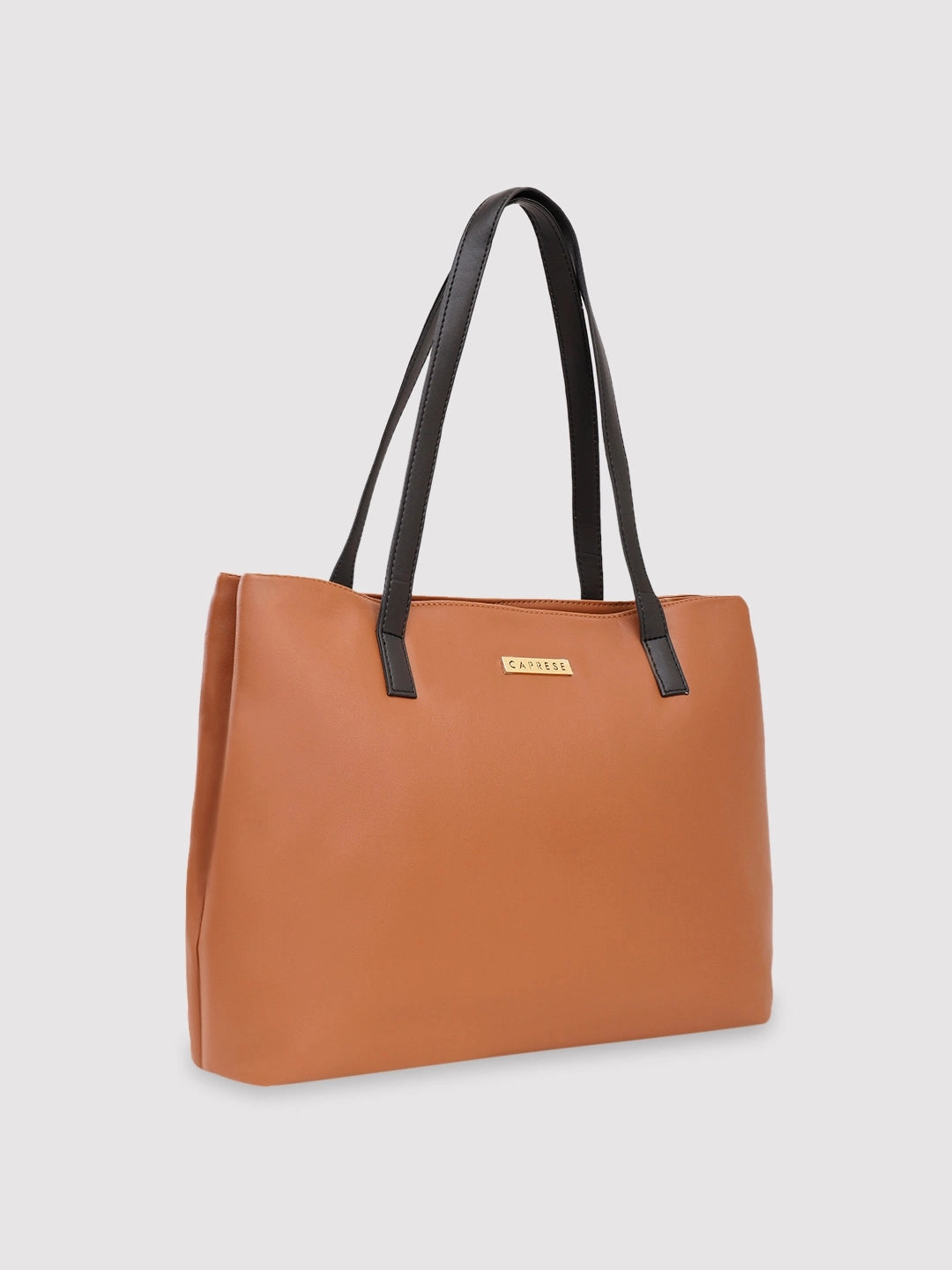 Caprese Arleen Medium Tan Satchel Bag