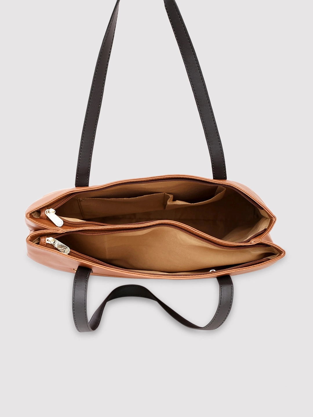 Caprese Arleen Medium Tan Satchel Bag