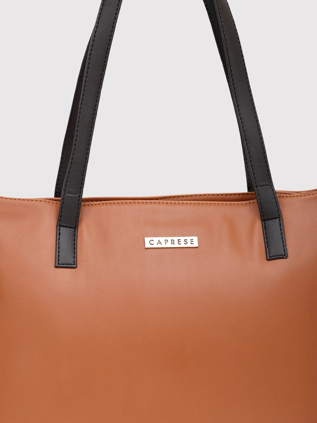 Caprese Arleen Medium Tan Satchel Bag