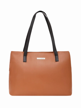 Caprese Arleen Medium Tan Satchel Bag
