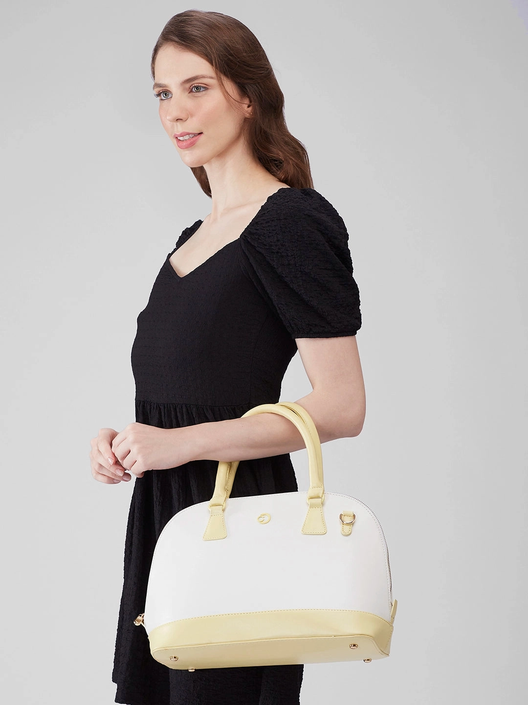 Caprese Aurora Medium Purple Satchel Bag