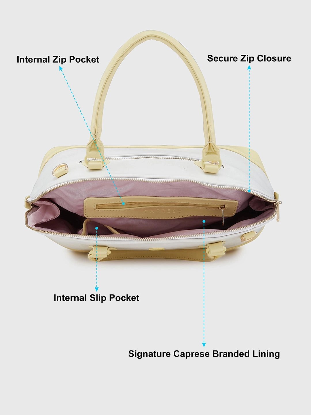 Caprese Aurora Medium Purple Satchel Bag