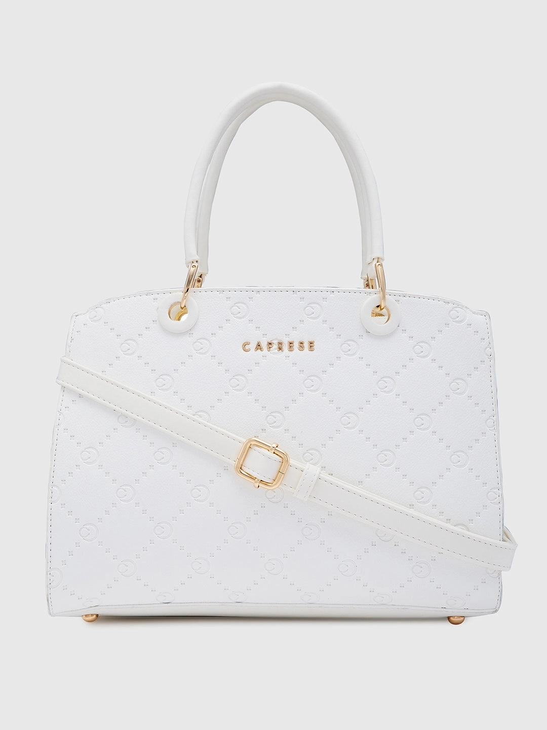 Caprese Brianna Medium White Satchel Bag