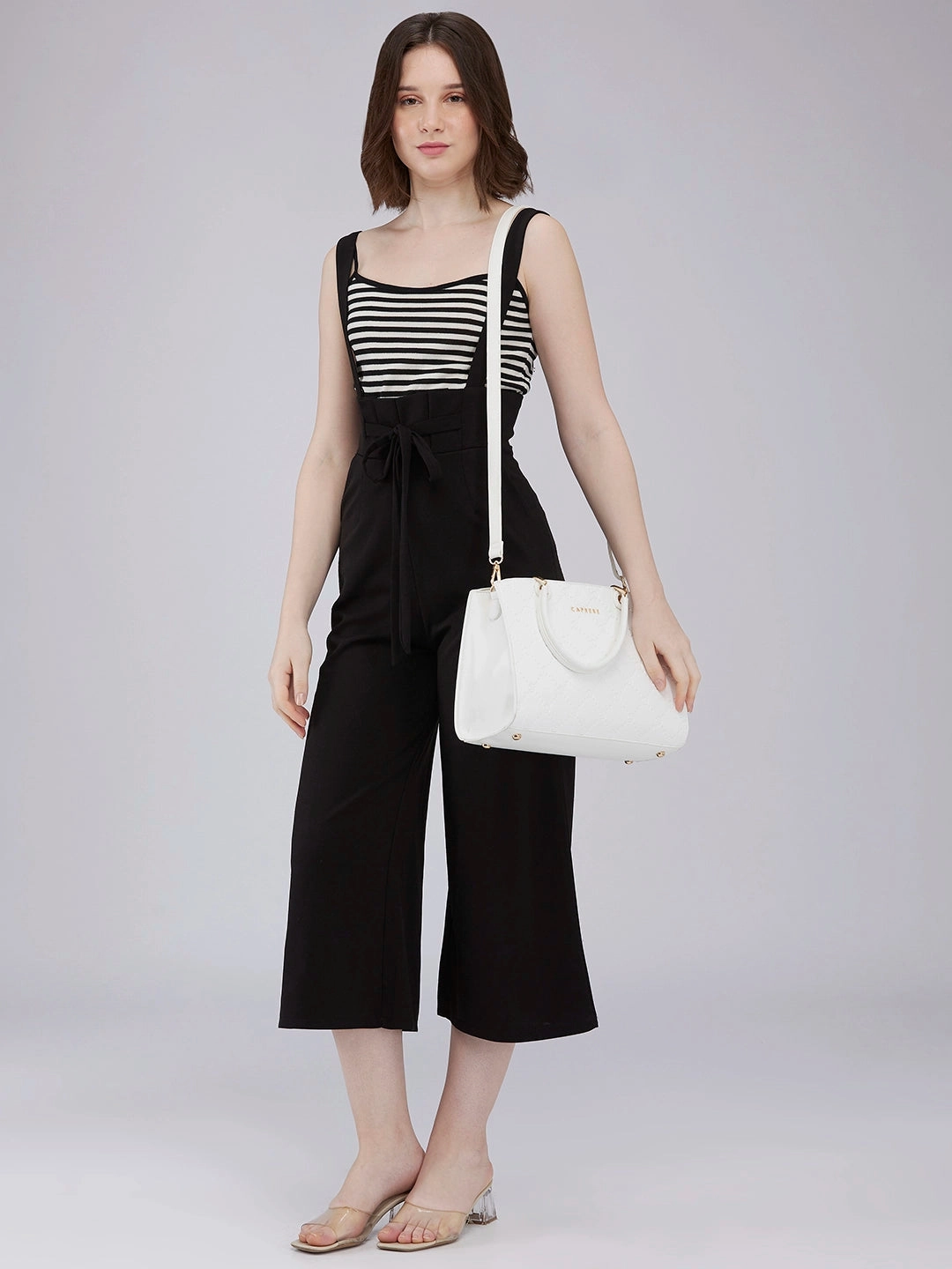 Caprese Brianna Medium White Satchel Bag